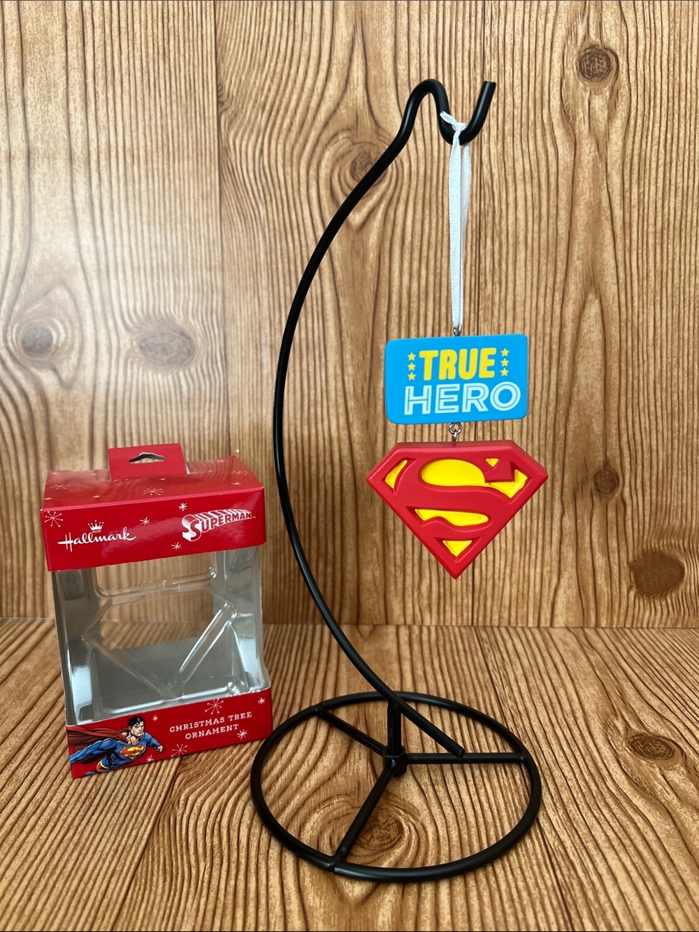 NIB Hallmark DC Comics Superman A True Hero Shield Dangle Ornament